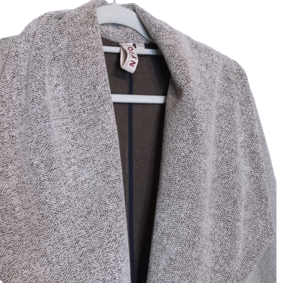 Anthropologie Dolan Northfield fleece sweater wrap jacket XS heather grey - Picture 9 of 12